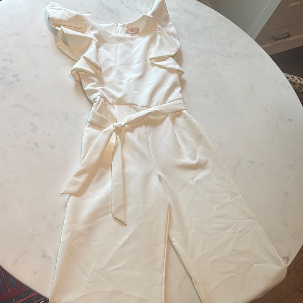 Girls Gianni Bini Cream Wide-Leg Jumpsuit